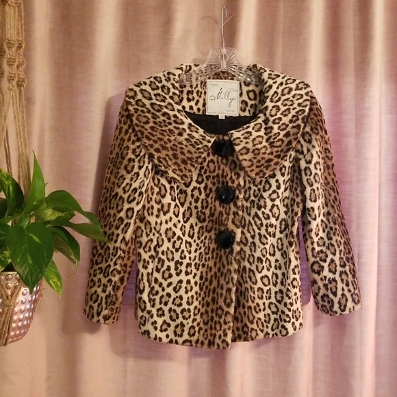 milly leopard jacket